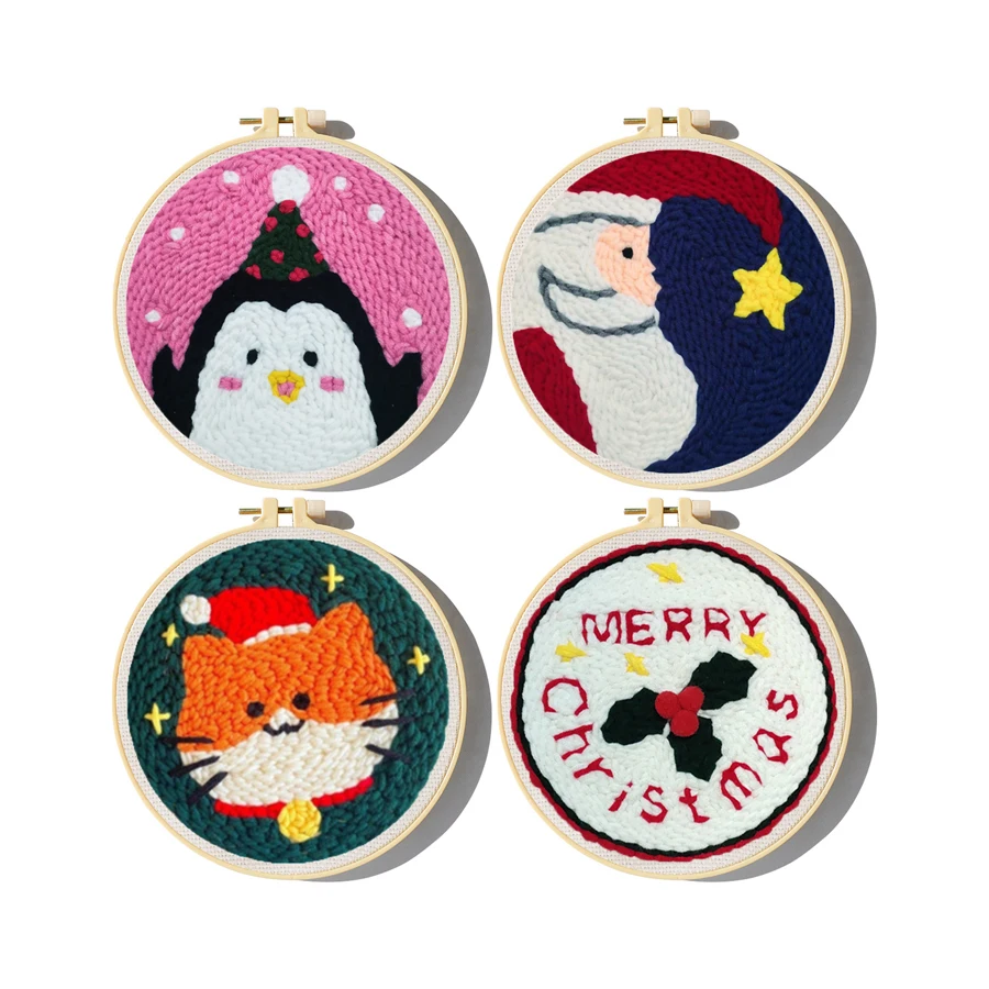 Embroidery Xmas Kits - Yeni başlayanlar için iplik ile Xmas