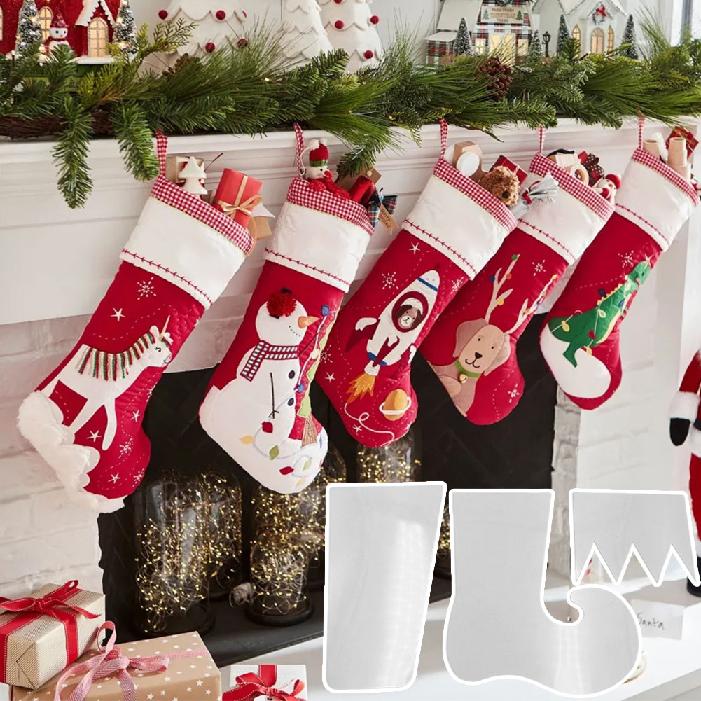 Embroidery Xmas Kits - Kişiselleştirilmiş Noel Çorap Şablonu Dikiş Çok