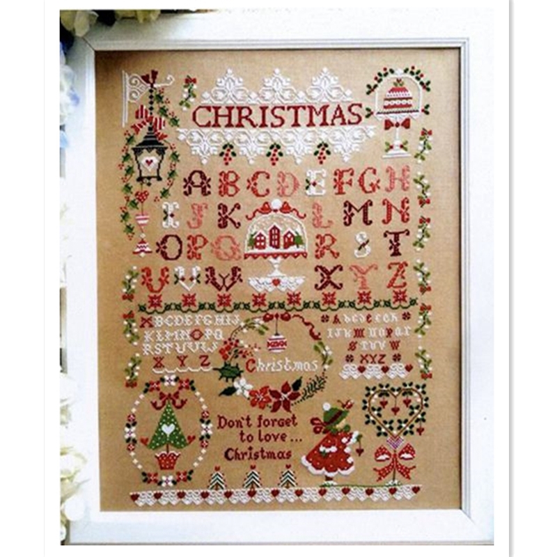 Embroidery Xmas Kits - Noel kız çapraz dikiş kiti noel