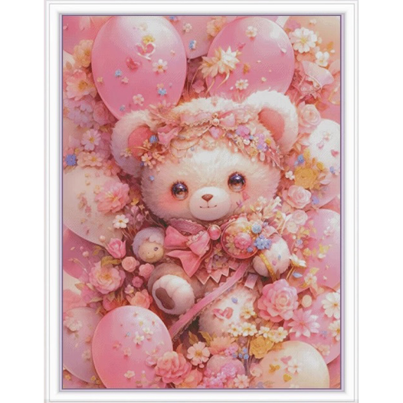 Embroidery Job - ZZ3887 Ayı 14CT 16CT Tuval Üzerine