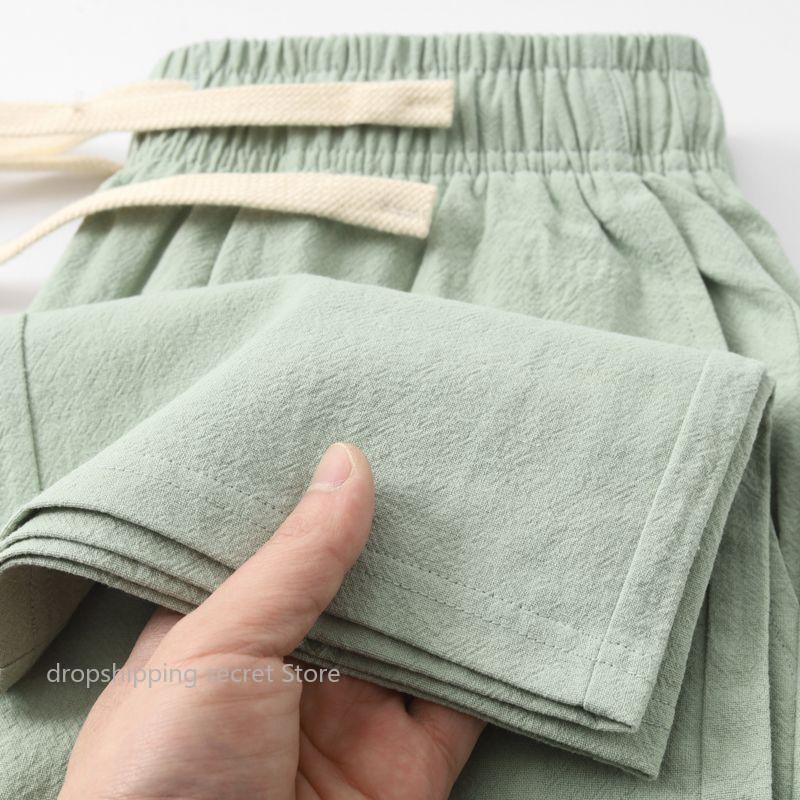 Linen Fabric Natural - Yaz Nane Yeşili Saf Pamuk ve