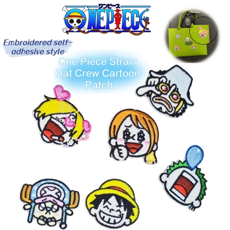 Embroidery Patches - One Piece Hasır Şapkalı Takım Anime
