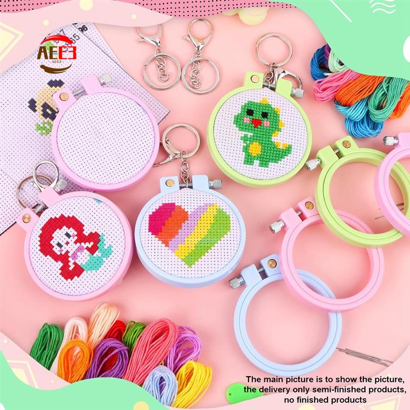 Embroidery For Beginners - AEE3-6 Adet Damgalı Çapraz dikiş kitleri