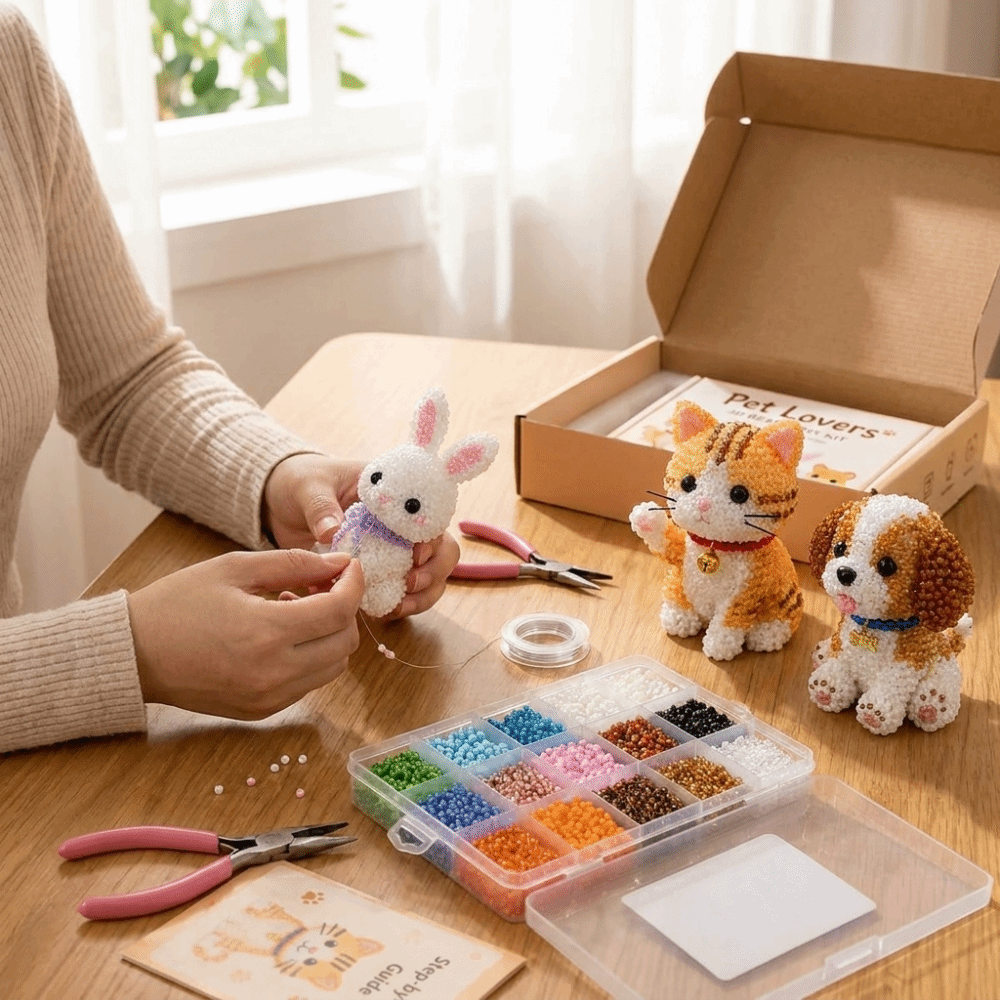 Embroidery For Beginners - El Yapımı Kendin Yap Hayvan Boncuk