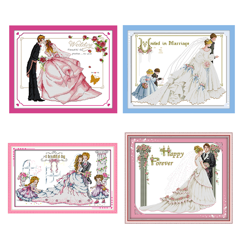 Embroidery Job - Düğün serisi sayma çapraz dikiş 11CT