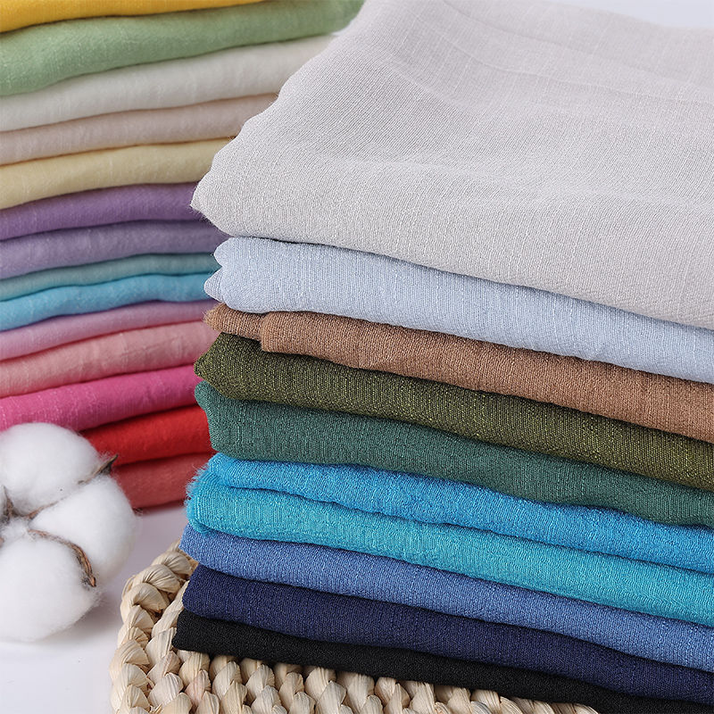 Linen Fabric Natural - Düz renk pamuk keten kumaş ince
