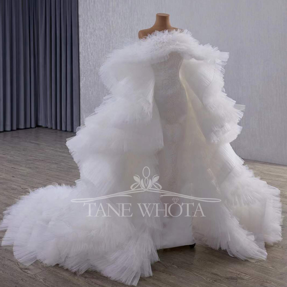 Embroidery Organza - Zarif Denizkızı Düğün İç Elbisesi Kadınlar
