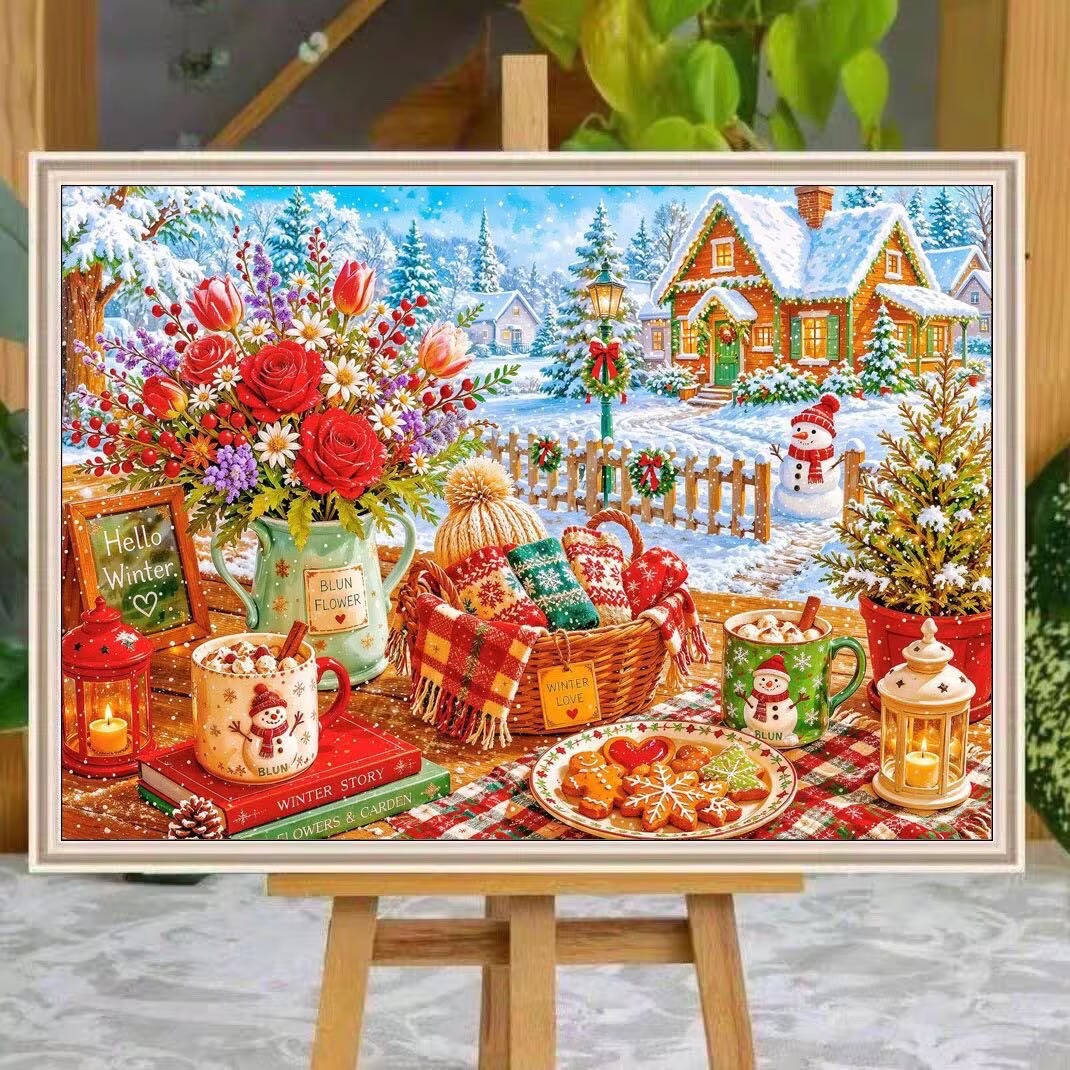 Embroidery Job - 9CT 14ct Kış Baskılı Kitleri Çapraz