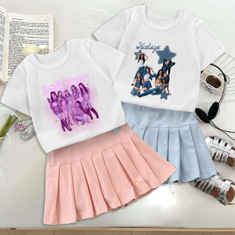 Moda K POP K-KATSEYE Tişört Pi - Embroidery Skirt incelemesi ve fiyatı