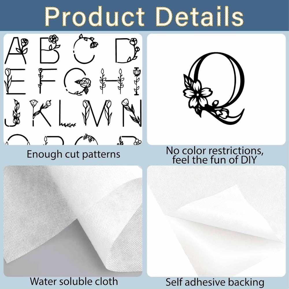 Mektup A-Z Suda Çözünür Nakış  - Embroidery Paper incelemesi ve fiyatı