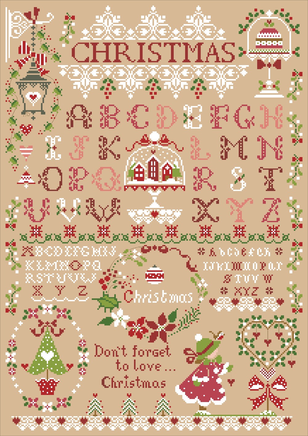 Noel kız çapraz dikiş kiti noe - Embroidery Xmas Kits incelemesi ve fiyatı