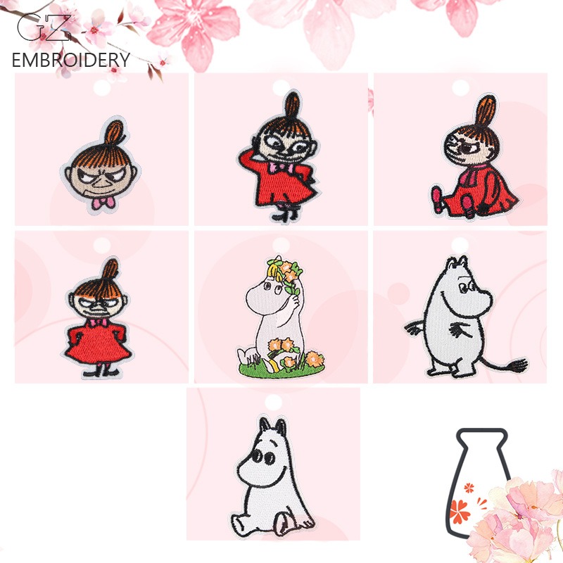 Moomin sevimli karikatür işlem - Embroidery Patches incelemesi ve fiyatı