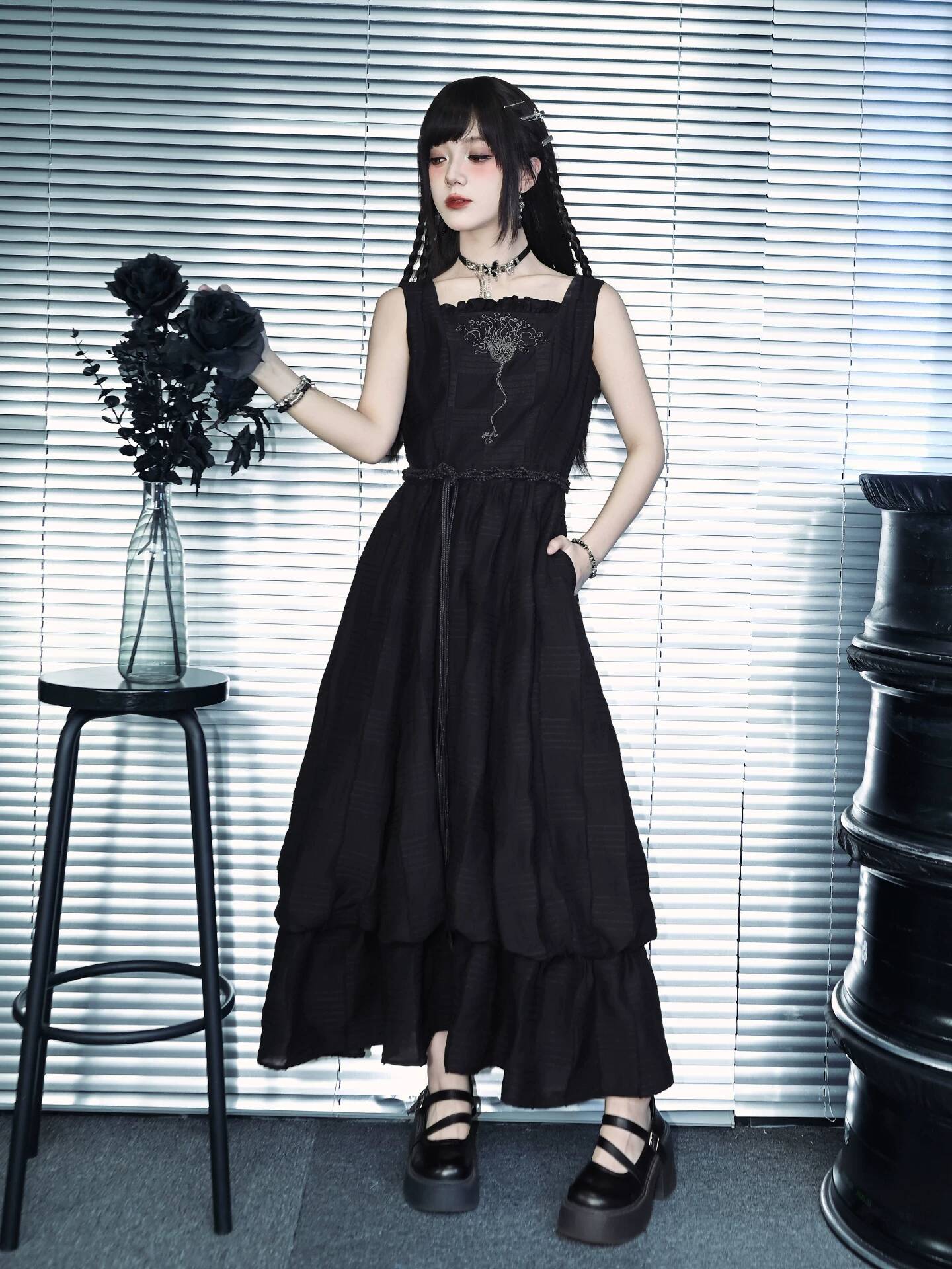 Yeni Crinoid Nakış Siyah Çift  - Embroidery Skirt incelemesi ve fiyatı
