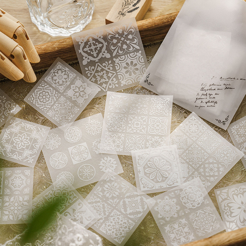 30 adet/grup Beyaz Yarı Saydam - Embroidery Paper incelemesi ve fiyatı