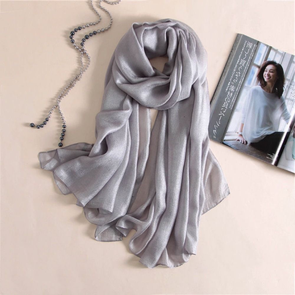 Keten kadınlar düz eşarp moda  - Linen Fabric Natural incelemesi ve fiyatı