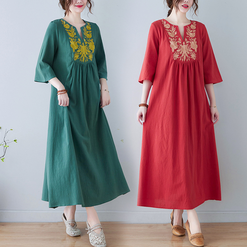 Yeni Etnik Stil Bol Kesim Deri - Embroidery Skirt incelemesi ve fiyatı