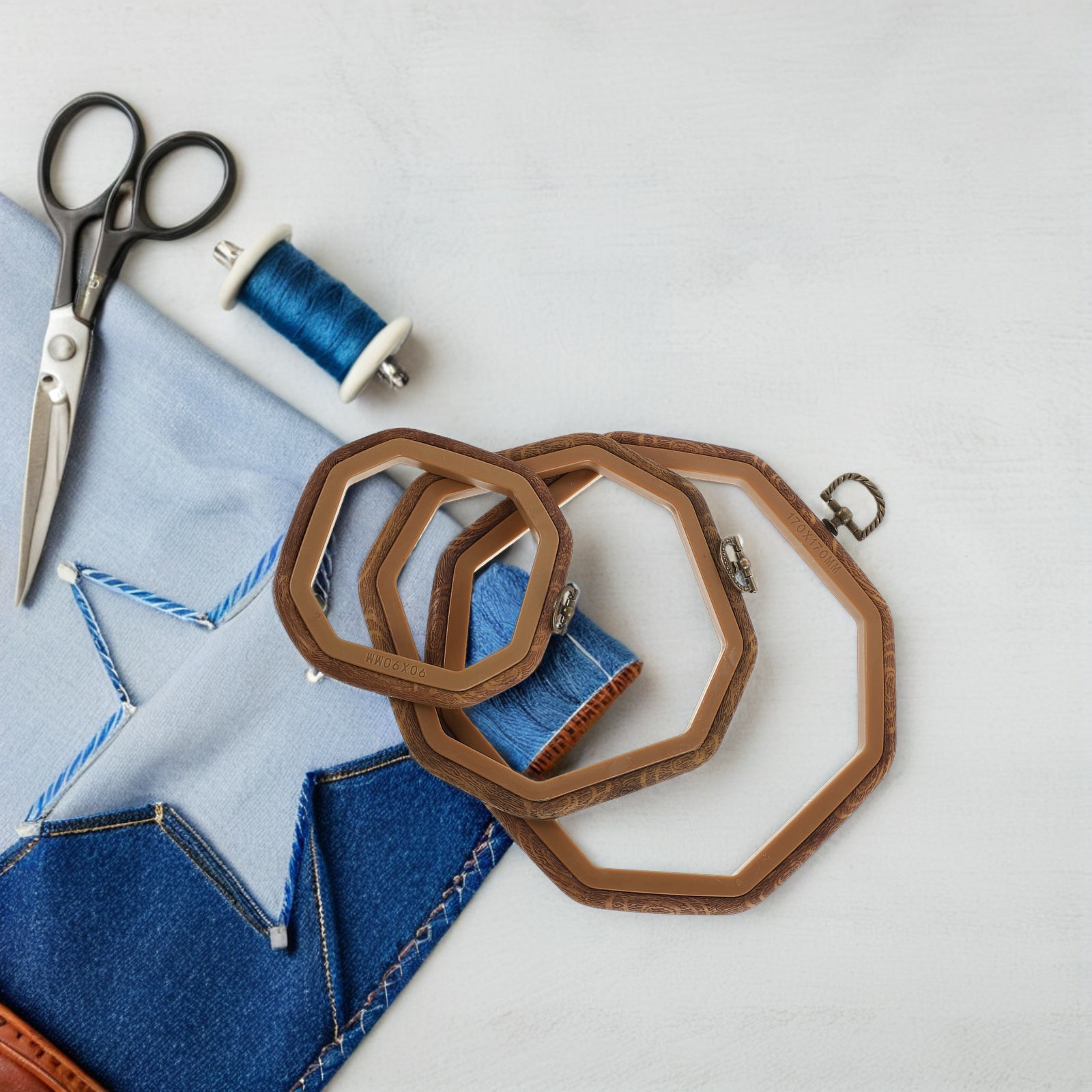 6 Adet Sekizgen Nakış Kasnağı, - Embroidery Hoop incelemesi ve fiyatı