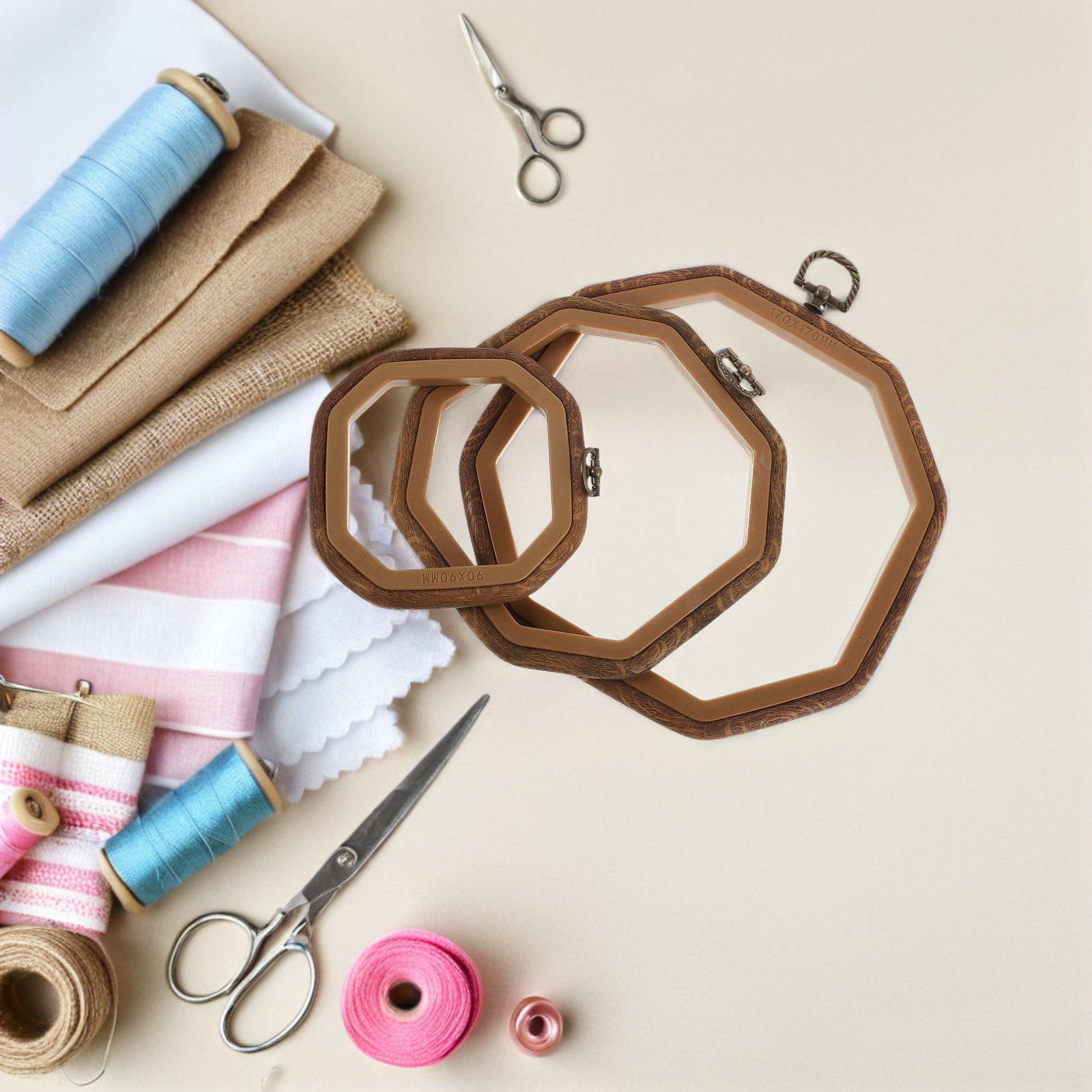 6 Adet Sekizgen Nakış Kasnağı, - Embroidery Hoop incelemesi ve fiyatı