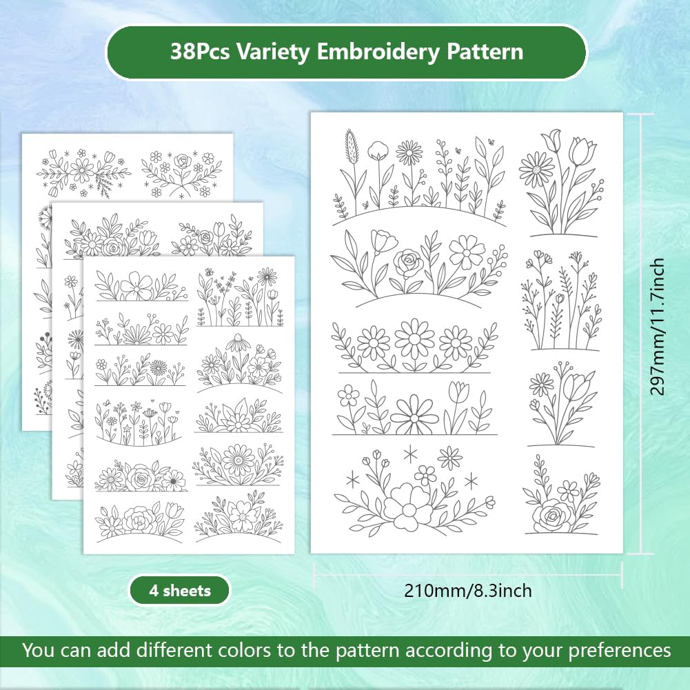 Nakış için Çiçek Desenli Suda  - Embroidery Paper incelemesi ve fiyatı
