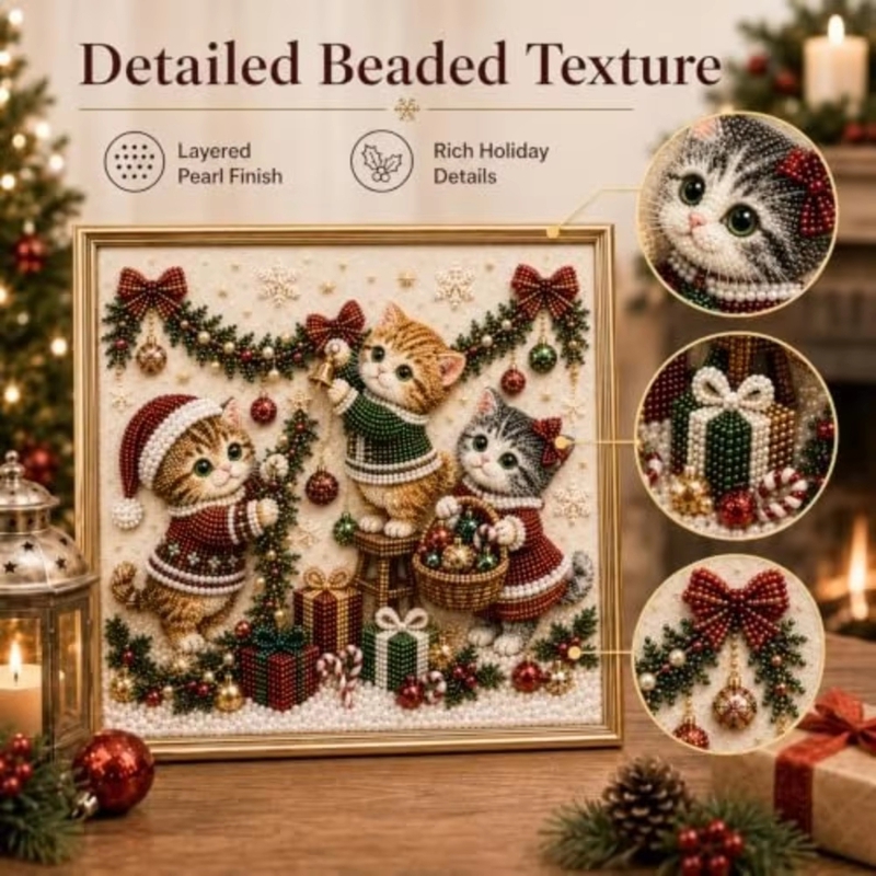 3D İnci Noel Yavrusu Sanat Kit - Embroidery Xmas Kits incelemesi ve fiyatı