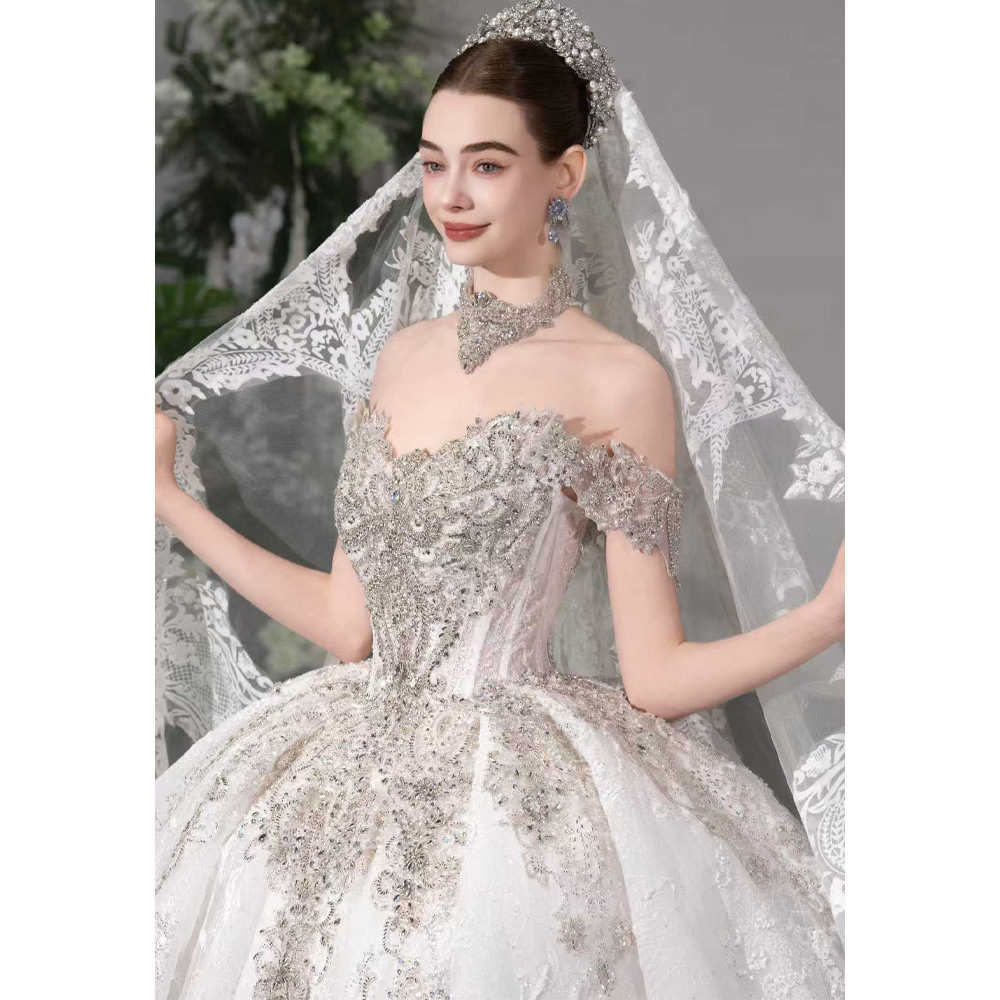 Lüks Omuzları Açık Kalp Yaka G - Embroidery Organza incelemesi ve fiyatı