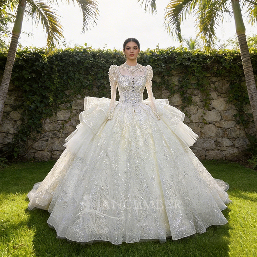 Yüksek Yaka Şık Gelinlik Korse - Embroidery Organza incelemesi ve fiyatı