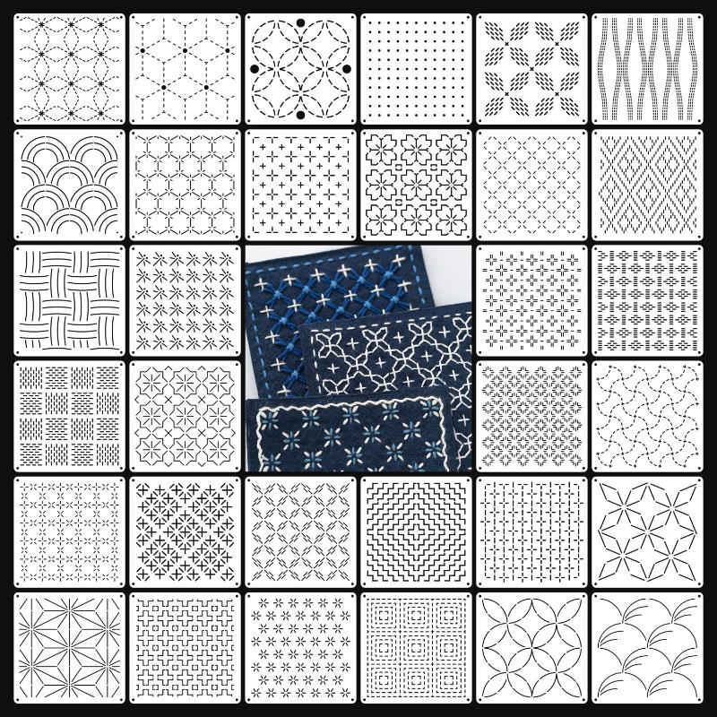 9/32 adet Sashiko Nakış Şablon - Embroidery Handicraft incelemesi ve fiyatı