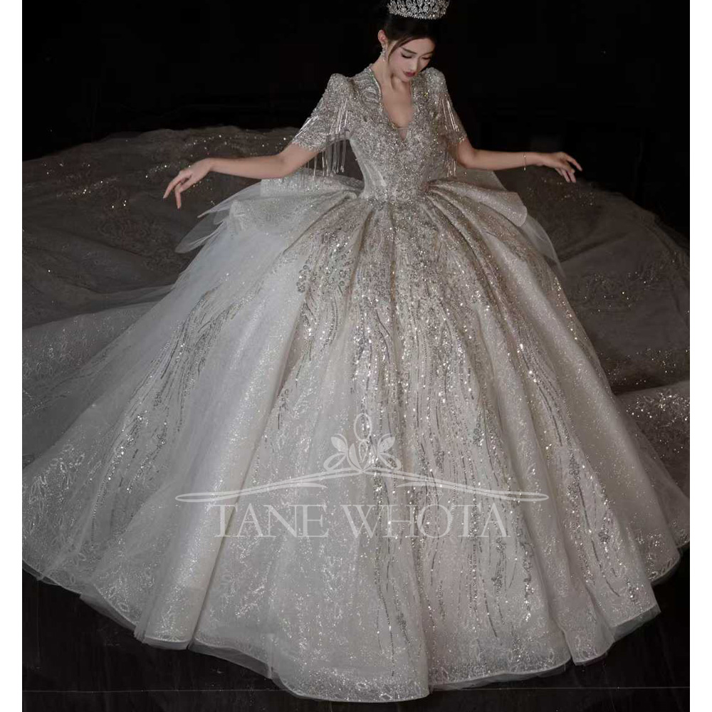Lüks Taraklı Kısa Kollu Boncuk - Embroidery Organza incelemesi ve fiyatı