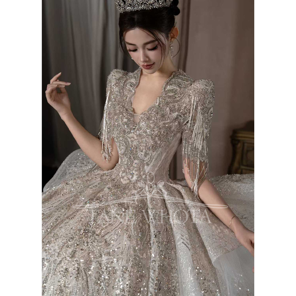 Lüks Taraklı Kısa Kollu Boncuk - Embroidery Organza incelemesi ve fiyatı