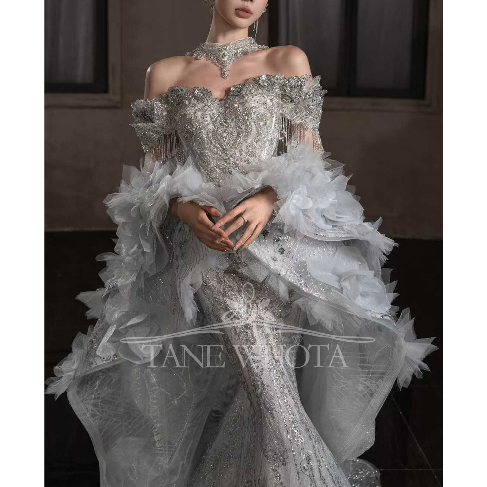 Sweetheart Off-Shoulder Nakış  - Embroidery Organza incelemesi ve fiyatı
