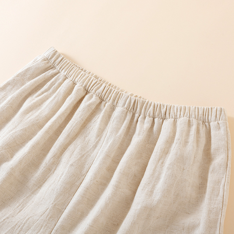 Japon Tarzı Kadın V Yaka Pijam - Linen Fabric Natural incelemesi ve fiyatı