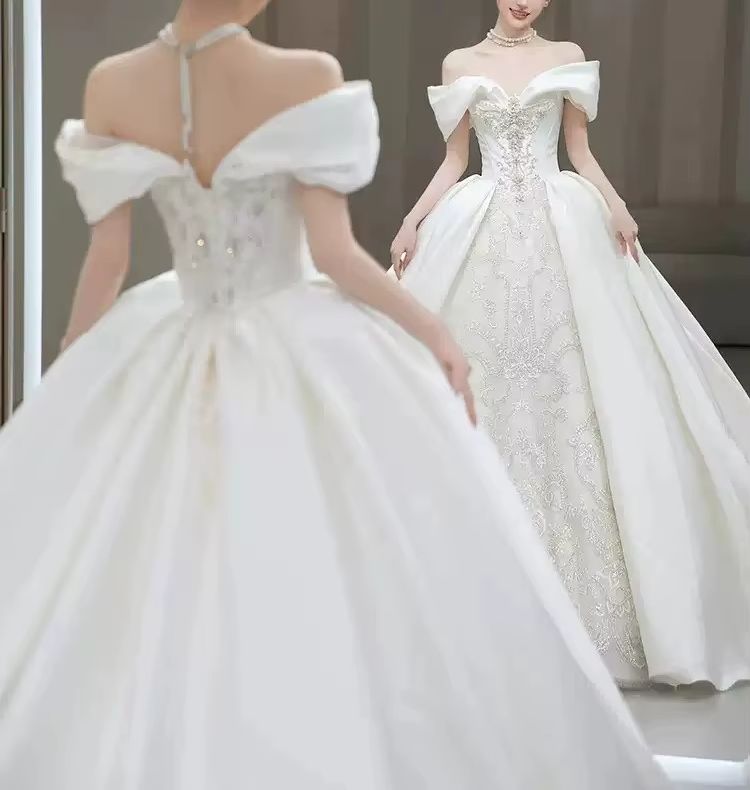 Şık Gelinlikler Omuzları Açık  - Embroidery Skirt incelemesi ve fiyatı