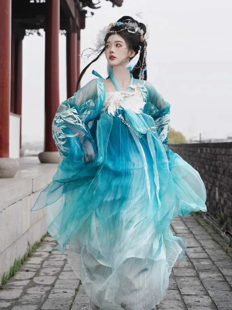 Yeni Tavuskuşu Hanfu Bayan mod - Embroidery Skirt incelemesi ve fiyatı
