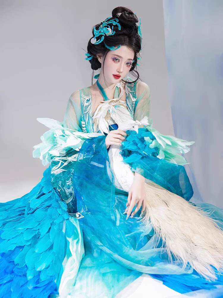 Yeni Tavuskuşu Hanfu Bayan mod - Embroidery Skirt incelemesi ve fiyatı